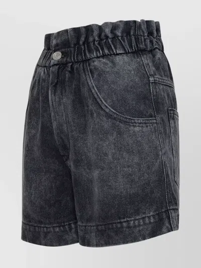 Isabel Marant Étoile Denim Shorts Back Pockets In Black