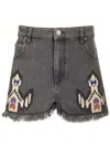 Isabel Marant Étoile Isabel Marant Etoile Women Charcoal Denim Lesia Shorts