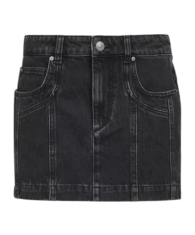 Isabel Marant Étoile Denim Skirt In Black