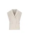 Isabel Marant Étoile Quilted Shawl Collar Jacket With Front Pockets In Neutral