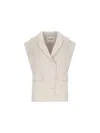 Isabel Marant Étoile Quilted Shawl Collar Jacket With Front Pockets In Beige
