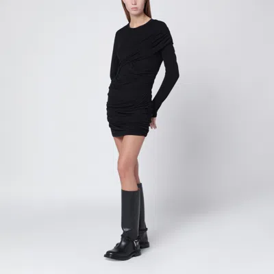 Isabel Marant Étoile Isabel Marant Etoile Denise Short Draped Jersey Dress In Black