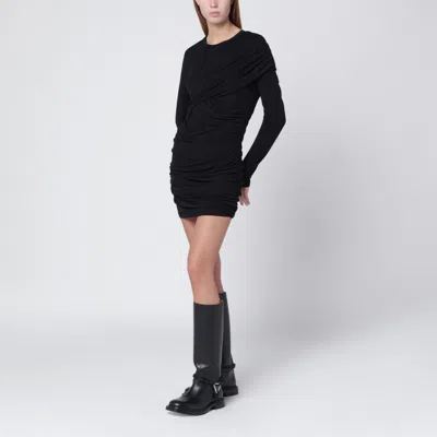 Isabel Marant Étoile Isabel Marant Etoile Denise Draped Black Jersey Dress