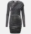Isabel Marant Étoile Denise Draped Long-sleeve Mini Dress In Black