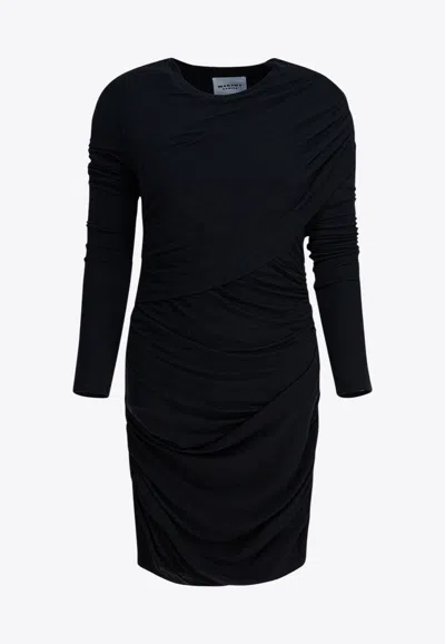 Isabel Marant Étoile Denise Draped Mini Dress In Black