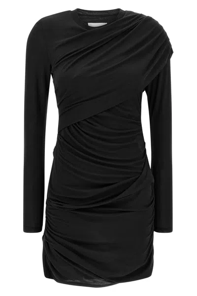 Isabel Marant Étoile Isabel Marant Etoile Denise Draped Black Jersey Dress
