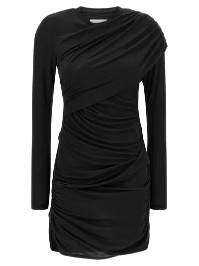 Isabel Marant Étoile Denise Short Dress In Draped Jersey In Black