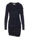 Isabel Marant Étoile Denise Short Dress In Draped Jersey In Black