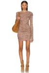 Isabel Marant Étoile Long Sleeve Dress In Brown