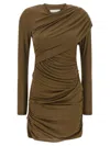 Isabel Marant Étoile Denise Dresses Green In Brown