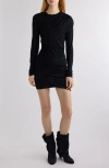 Isabel Marant Étoile Isabel Marant Etoile Denise Short Draped Jersey Dress In Black