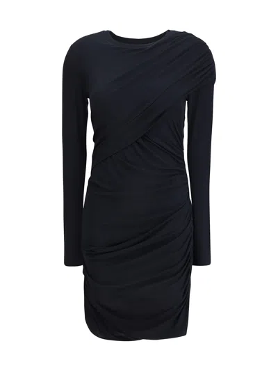 Isabel Marant Étoile Isabel Marant Etoile Denise Draped Black Jersey Dress