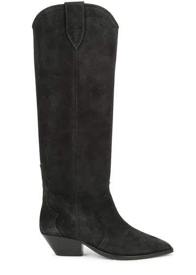 Isabel Marant Étoile Denvee 50 Suede Knee-high Boots In Black