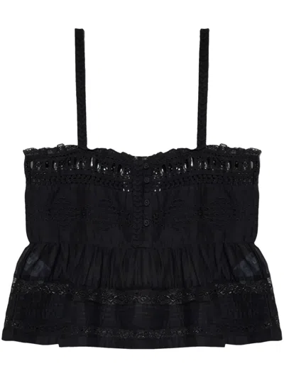 Isabel Marant Étoile Denys Buttoned Top In Black