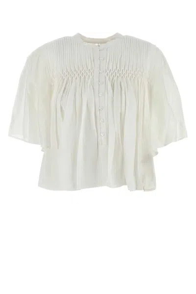 Isabel Marant Étoile Destiny Embroidered Detailed Blouse In White