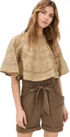 Isabel Marant Étoile Dilama Top Light Khaki In Light Khaki