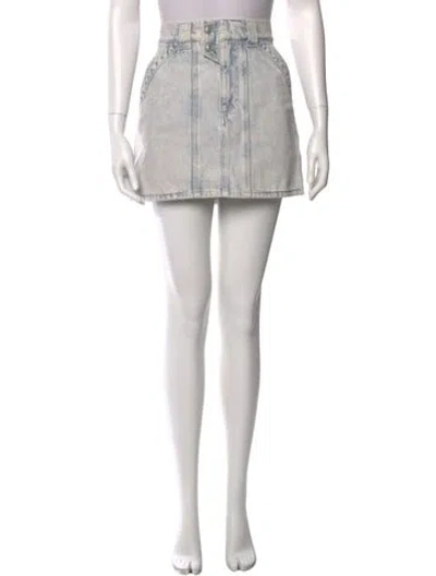 Pre-owned Isabel Marant Étoile Distressed Accents Mini Skirt In Blue