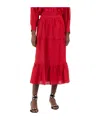 Isabel Marant Étoile Diya Elasticated Waistband Skirt In Red