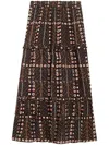 Isabel Marant Étoile Marant Etoile Women Diya Biologic Cotton Skirt With All-over Print In Black