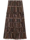 Isabel Marant Étoile Marant Etoile Women Diya Biologic Cotton Skirt With All-over Print In Black