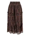 Isabel Marant Étoile Marant Etoile Women Diya Biologic Cotton Skirt With All-over Print In Multicolor