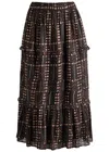 Isabel Marant Étoile Marant Etoile Women Diya Biologic Cotton Skirt With All-over Print In Black