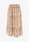 Isabel Marant Étoile Tiered Ruffled Skirts In Printed Lightweight Fabric In Multi