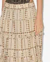 Isabel Marant Étoile Tiered Ruffled Skirts In Printed Lightweight Fabric In Ecru