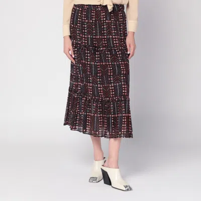 ISABEL MARANT ÉTOILE ISABEL MARANT ÉTOILE DIYA SKIRT IN COTTON VOILE WITH PRINT