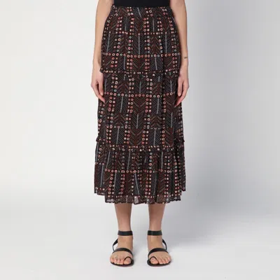 ISABEL MARANT ÉTOILE DIYA SKIRT IN COTTON VOILE WITH PRINT