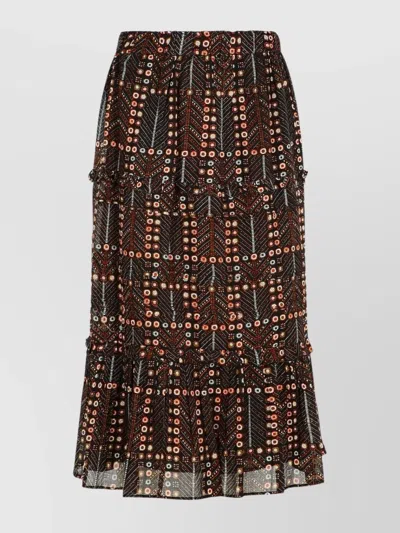 ISABEL MARANT ÉTOILE 'DIYA' TIERED SHEER OVERLAY SKIRT