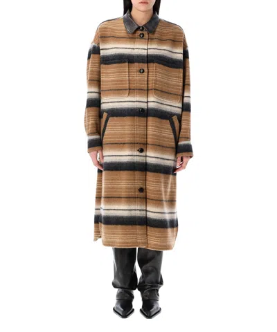Isabel Marant Étoile Djila Coat In Brown