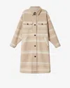 Isabel Marant Étoile Djila Striped Coat In Sand