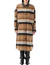 Isabel Marant Étoile Women's Djila Overshirt Long Coat | 25pma0368fac1d02e Color 50cm In Camel Multi