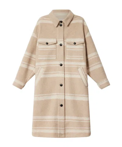 Isabel Marant Étoile Djila Striped Coat In Multi