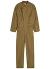 Isabel Marant Étoile Dohona Cotton Tapered-leg Jumpsuit In Green