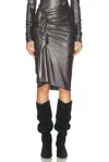 Isabel Marant Étoile Dolene Rhinestone Miniskirt In Metallic Black