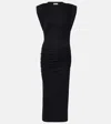 Isabel Marant Étoile Donna Draped Jersey Midi Dress In Black