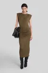Isabel Marant Étoile Sleeveless Midi Dress Featuring Ruched Design In Multi