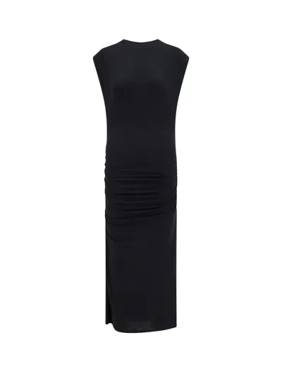 ISABEL MARANT ÉTOILE DONNA STRETCH FABRIC LONG DRESS