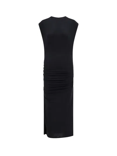 Isabel Marant Étoile Donna Stretch Fabric Long Dress In Black