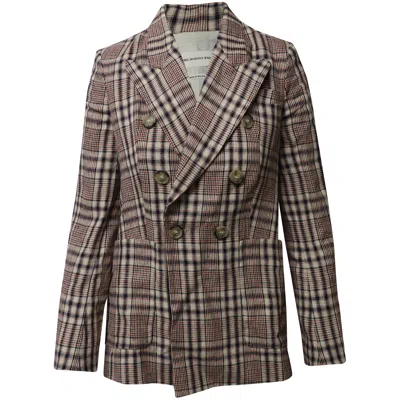 Pre-owned Isabel Marant Etoile Double Breasted Blazer In Multicolor Linen