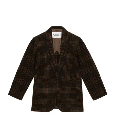 ISABEL MARANT ÉTOILE ISABEL MARANT ÉTOILE DOUBLE-BREASTED CHECKED BLAZER