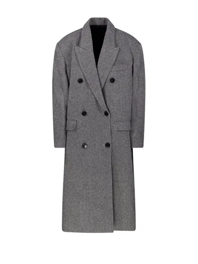 Isabel Marant Étoile Double Breasted Coat In Black