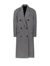 Isabel Marant Étoile Double Breasted Coat In Black/ecru