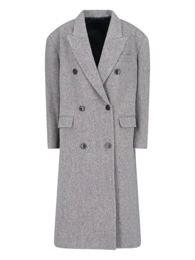 ISABEL MARANT ÉTOILE ISABEL MARANT ÉTOILE DOUBLE-BREASTED COAT GREY
