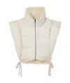 Isabel Marant Étoile Reversible Cropped Quilted Padded Faux Shearling-trimmed Shell Vest In White