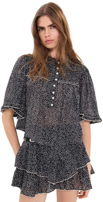 Isabel Marant Étoile Douna Blouse Black/ecru