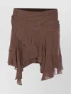 Isabel Marant Étoile Vibrant Green Skirt With Minimalistic Silhouette In Brown
