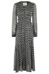 Isabel Marant Étoile Draped Black Maxi Dress With V-neckline